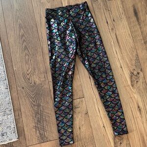Blackmilk Iridescent Mermaid Scale Leggings - Purple Blue Green Pink
